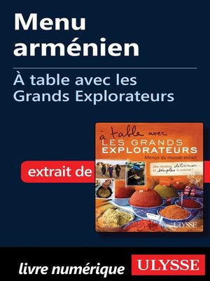 cover image of Menu arménien--À table avec les Grands Explorateurs